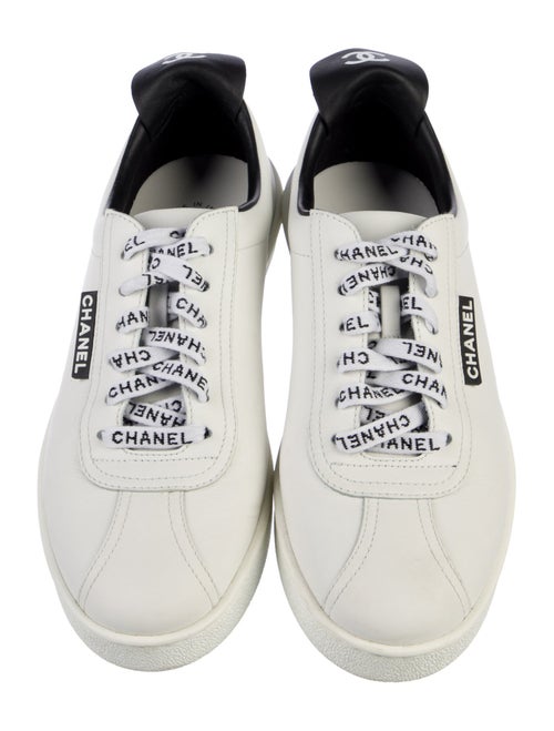 Chanel Interlocking CC Logo Leather Sneakers