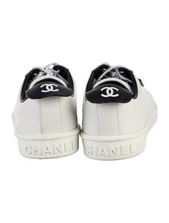 Chanel Interlocking CC Logo Leather Sneakers