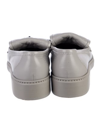 Chanel Interlocking CC Logo Leather Loafers