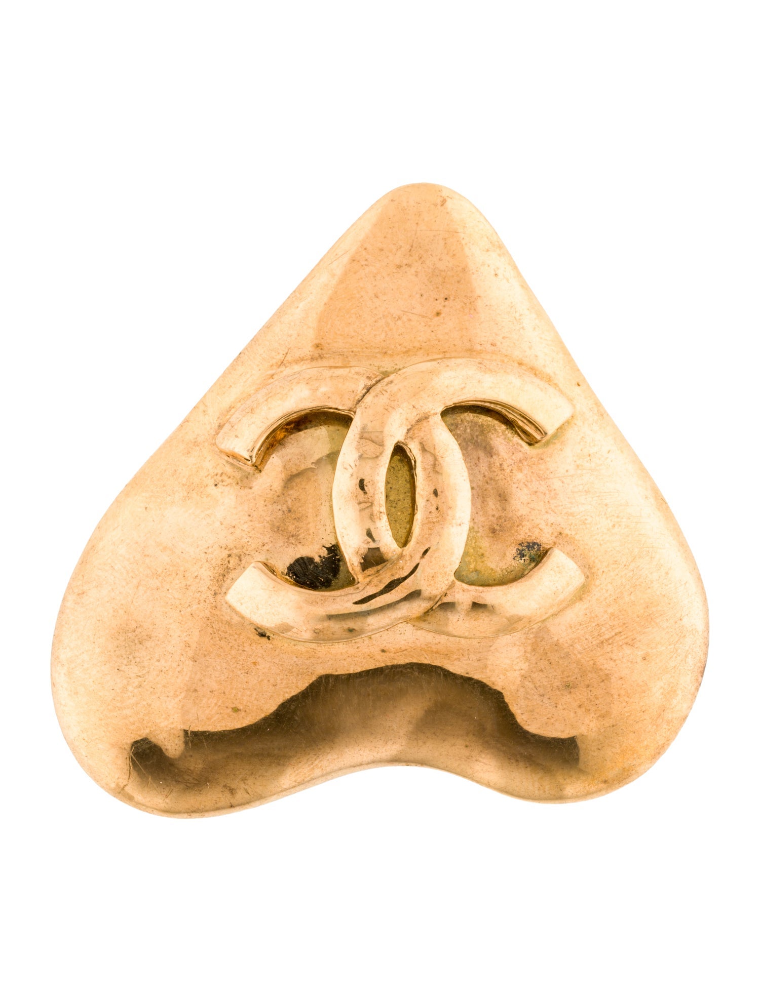 Chanel Vintage CC Heart Brooch