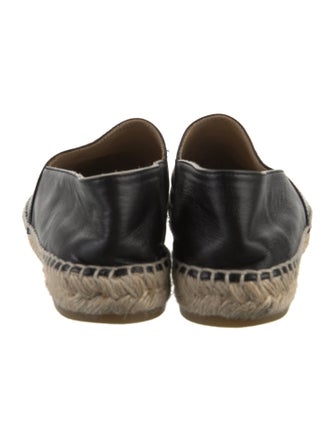 Chanel Interlocking CC Logo Leather Espadrilles