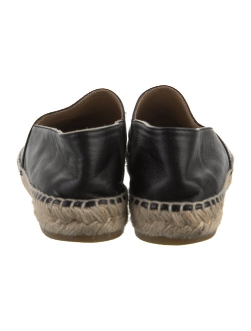 Chanel Interlocking CC Logo Leather Espadrilles