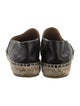 Chanel Interlocking CC Logo Leather Espadrilles