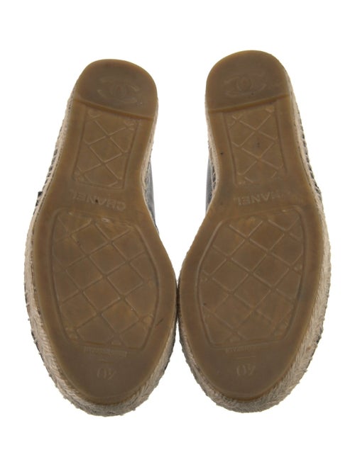Chanel Interlocking CC Logo Leather Espadrilles