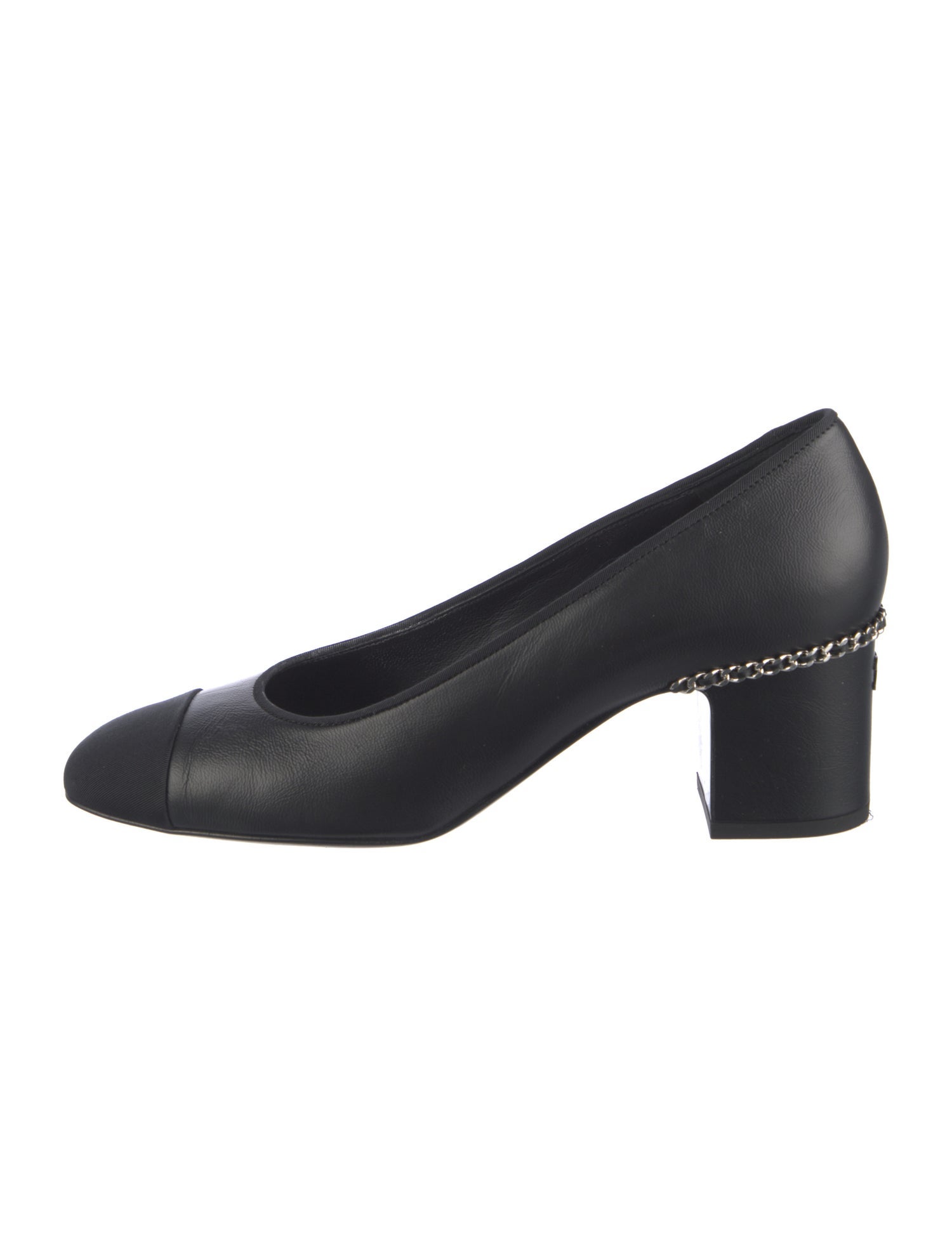 Chanel Interlocking CC Logo Calfskin Pumps