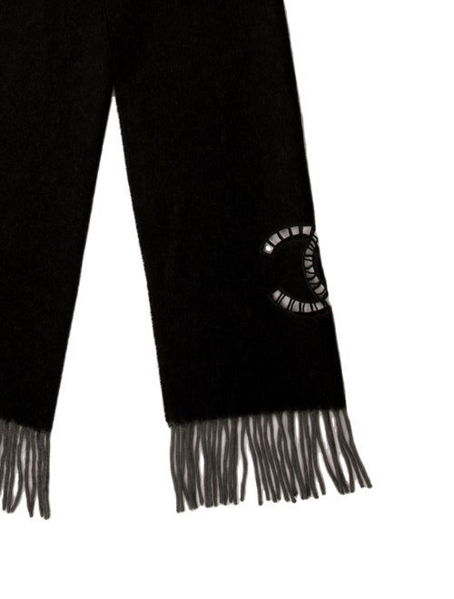 Chanel Cashmere Interlocking CC Logo Scarf