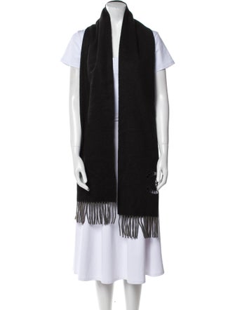 Chanel Cashmere Interlocking CC Logo Scarf