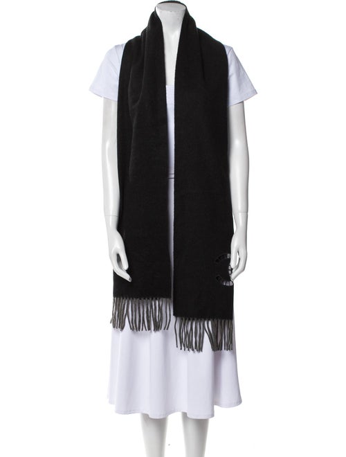 Chanel Cashmere Interlocking CC Logo Scarf