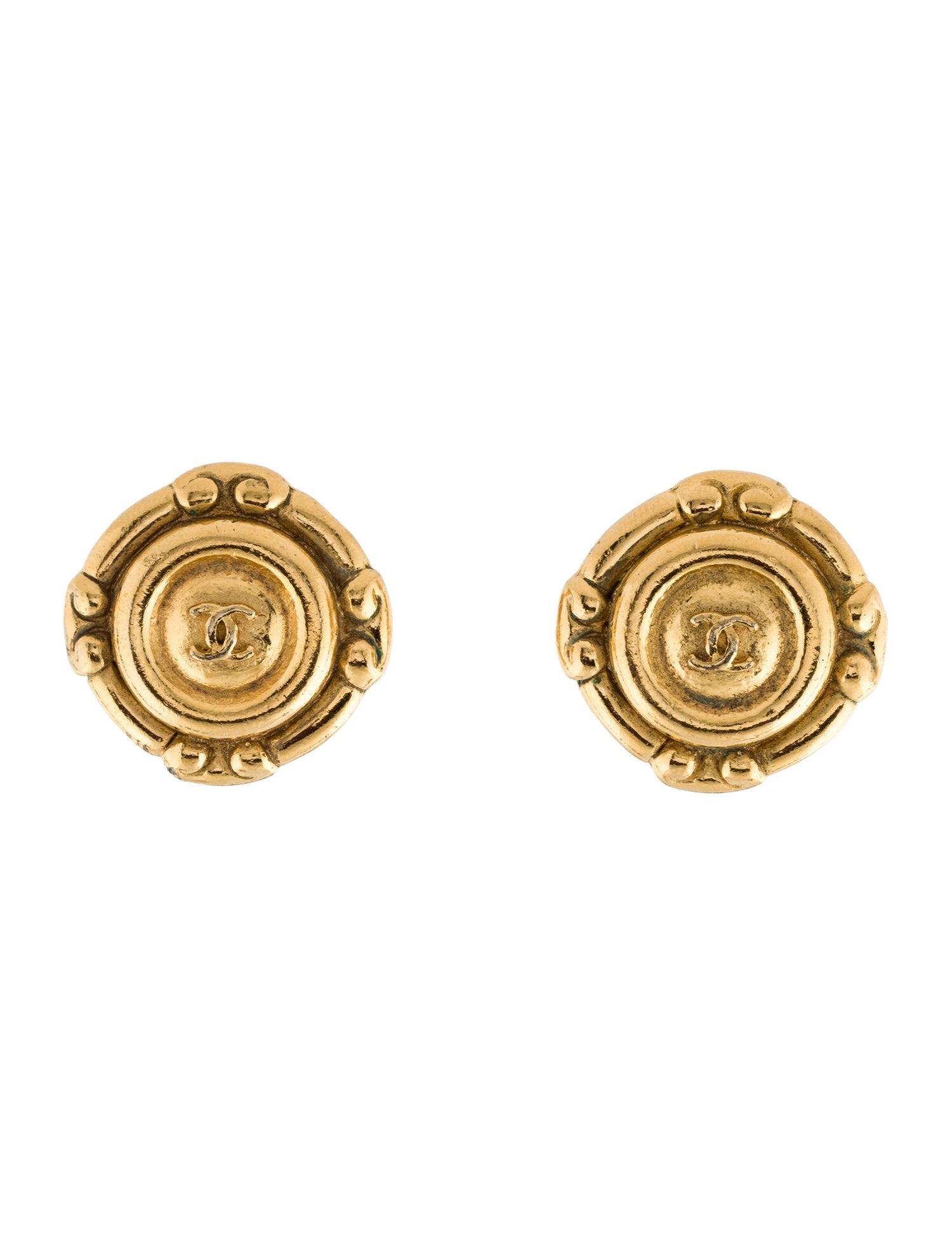 Chanel Vintage CC Clip-On Earrings