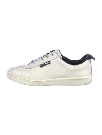 Chanel Interlocking CC Logo Leather Sneakers