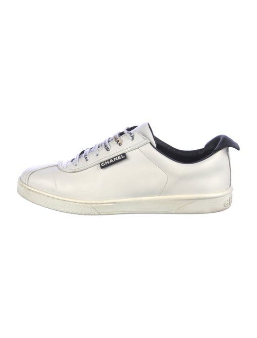 Chanel Interlocking CC Logo Leather Sneakers