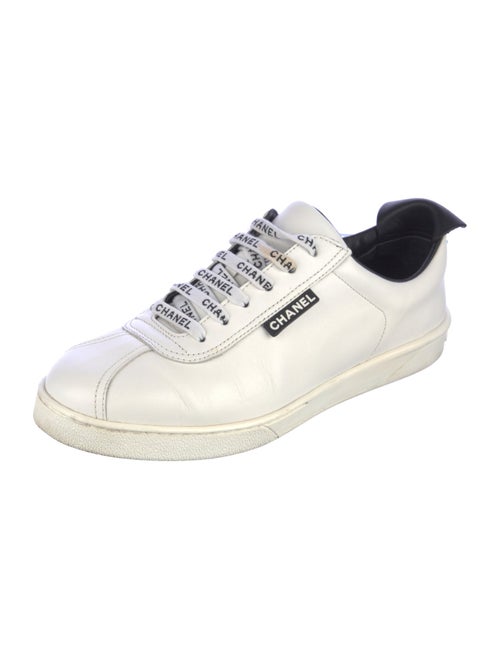 Chanel Interlocking CC Logo Leather Sneakers