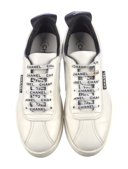 Chanel Interlocking CC Logo Leather Sneakers