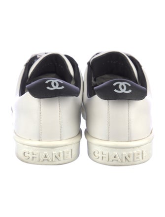 Chanel Interlocking CC Logo Leather Sneakers