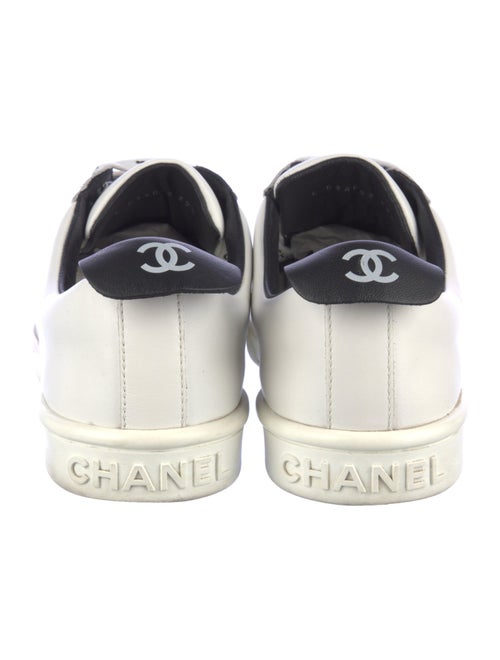 Chanel Interlocking CC Logo Leather Sneakers