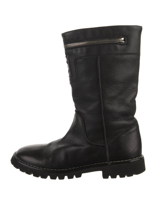 Chanel 2010 Interlocking CC Logo Moto Boots