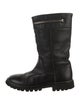 Chanel 2010 Interlocking CC Logo Moto Boots