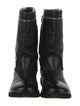Chanel 2010 Interlocking CC Logo Moto Boots