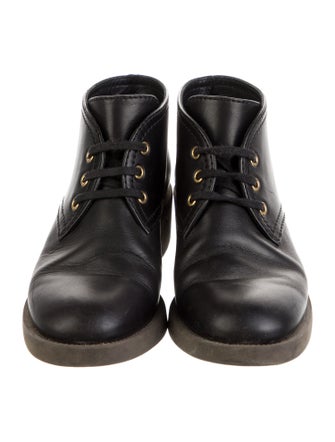 Chanel 2016 Interlocking CC Logo Lace-Up Boots