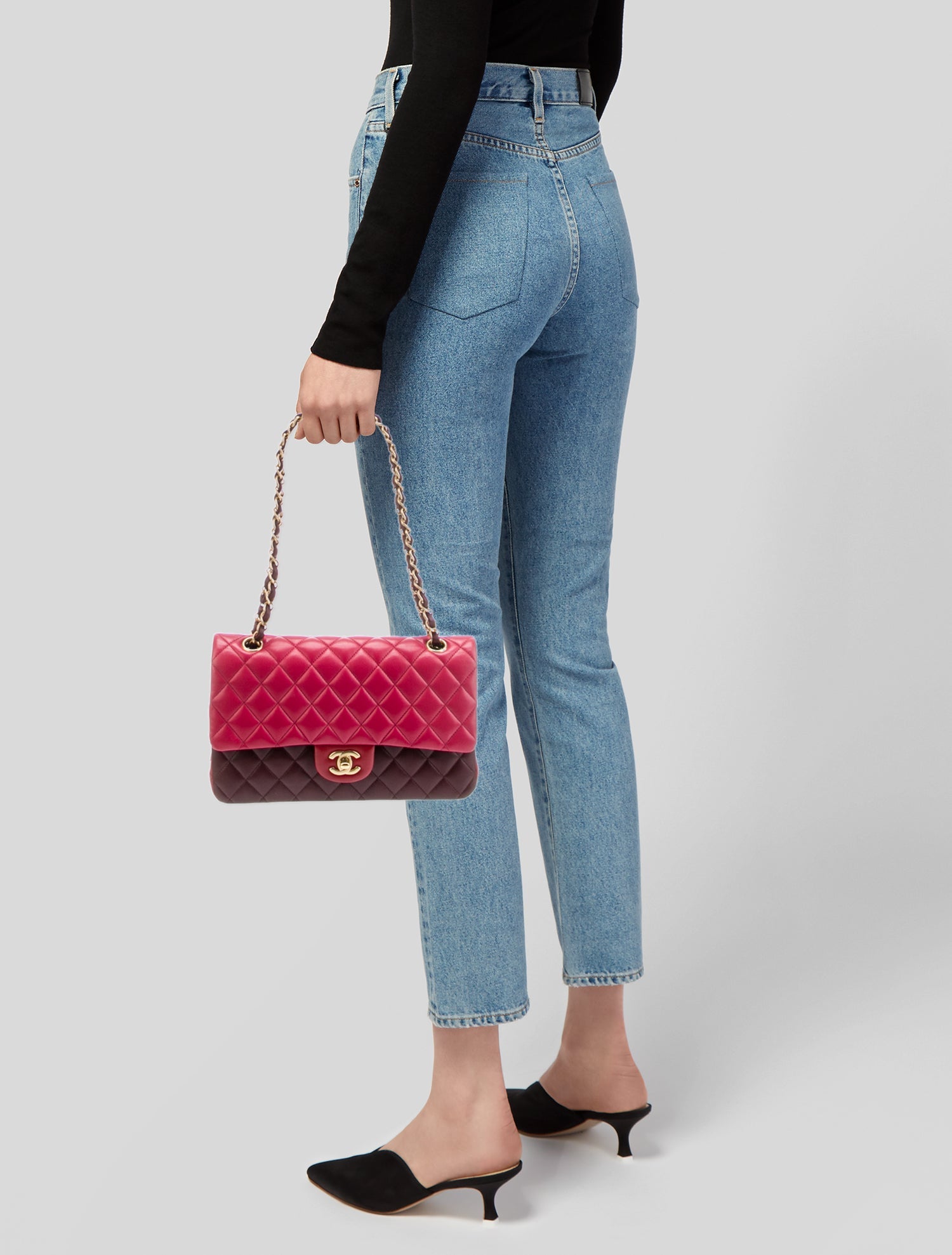 Chanel Classic Tricolor Medium Double Flap Bag