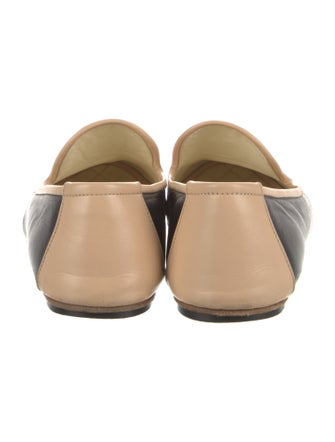 Chanel Interlocking CC Logo Leather Loafers