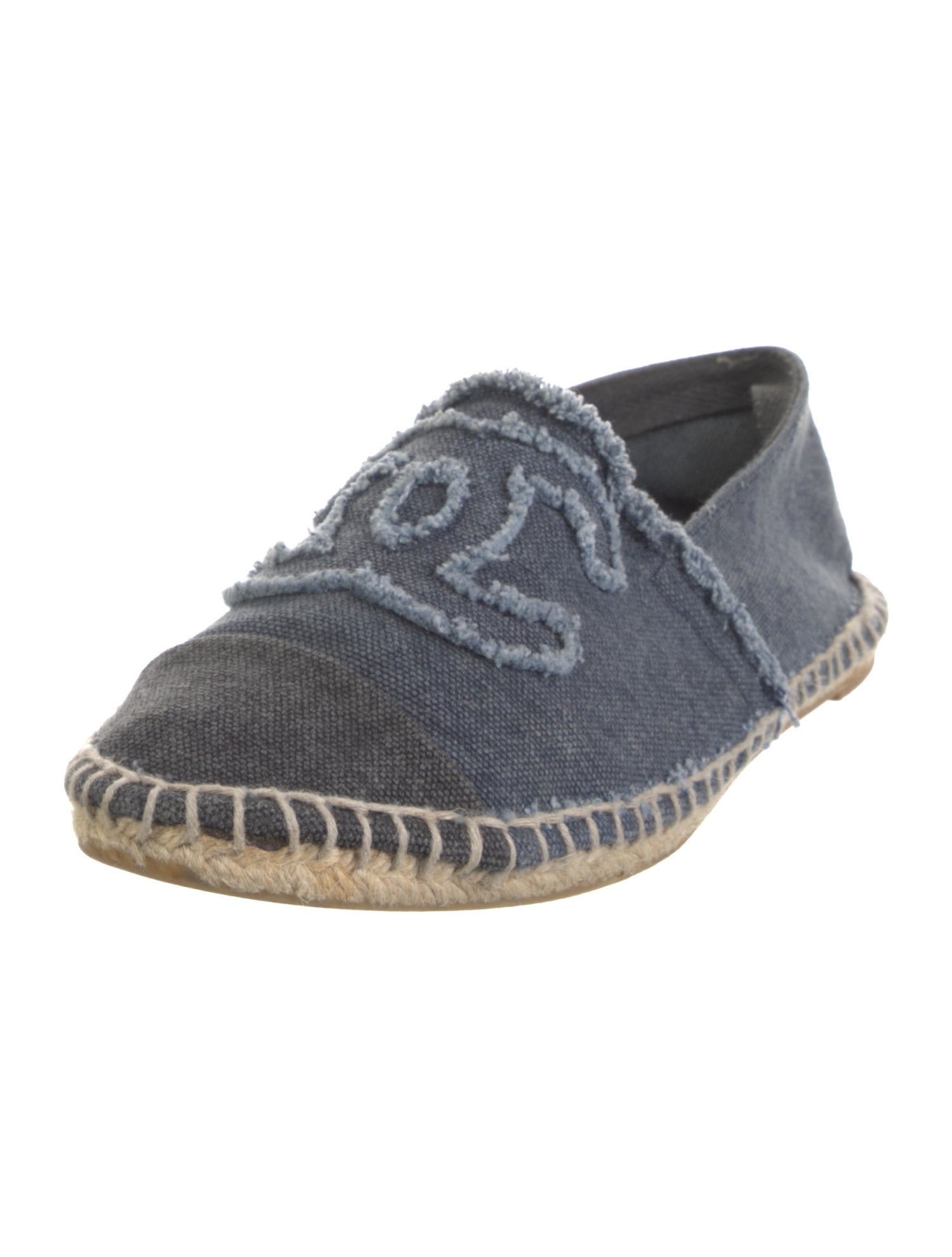 Chanel Interlocking CC Logo Denim Espadrilles
