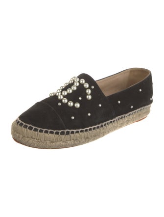 Chanel Interlocking CC Logo Suede Espadrilles