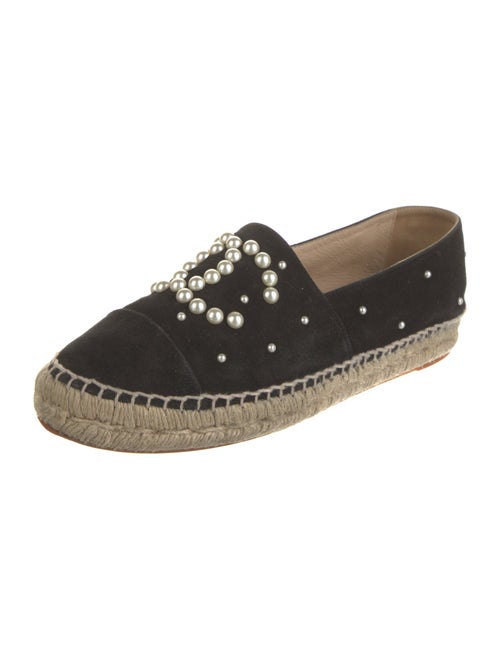 Chanel Interlocking CC Logo Suede Espadrilles