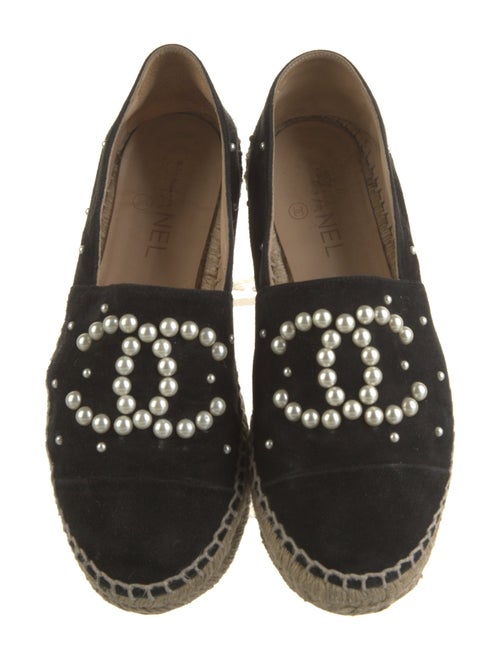 Chanel Interlocking CC Logo Suede Espadrilles