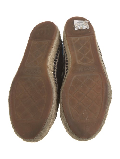 Chanel Interlocking CC Logo Suede Espadrilles