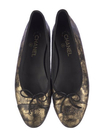 Chanel 2018 Interlocking CC Logo Ballet Flats