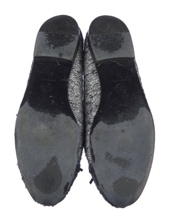 Chanel Interlocking CC Logo Sequins Ballet Flats