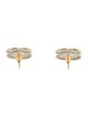 Chanel Faux Pearl & Strass CC Stud Earrings