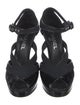 Chanel Interlocking CC Logo Patent Leather Sandals