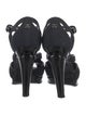 Chanel Interlocking CC Logo Patent Leather Sandals
