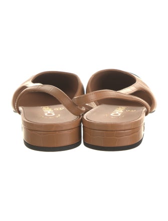 Chanel 2023 Interlocking CC Logo Slingback Flats