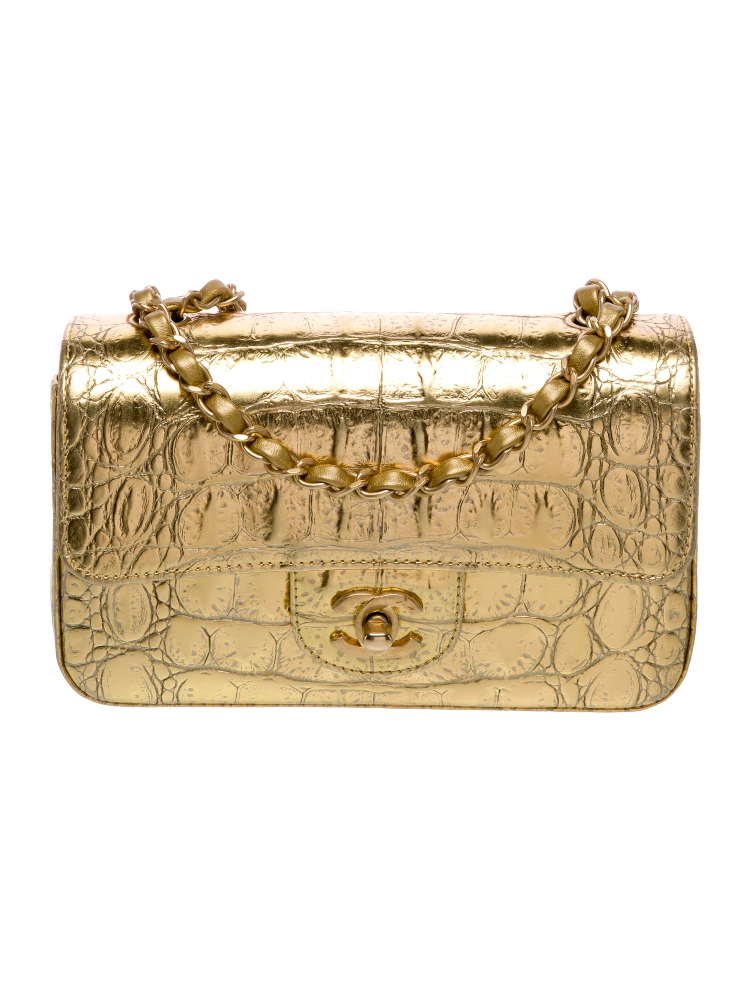 Chanel Embossed Rectangular Mini Flap Bag