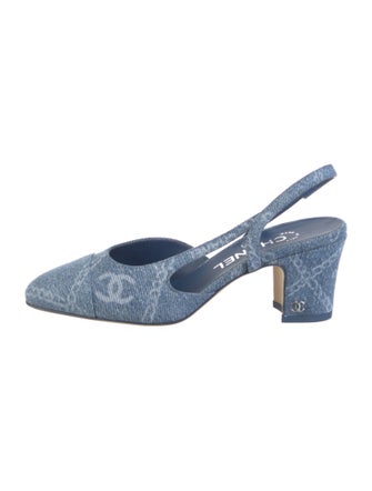 Chanel 2023 Interlocking CC Logo Slingback Pumps