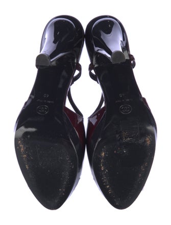 Chanel 2008 Patent Leather Slingback Pumps