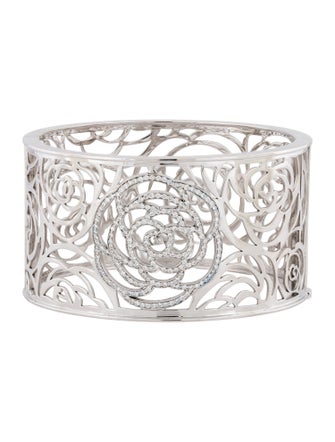 Chanel 18K Diamond Camélia Ajouré Bracelet