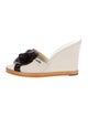Chanel Camellia Accent Canvas Slides