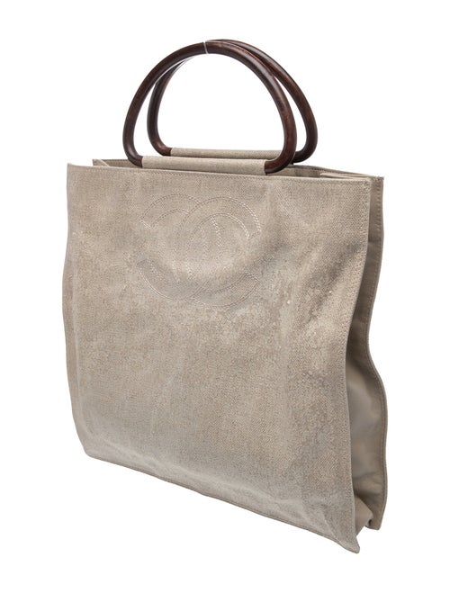 Chanel CC Wood Handle Bag