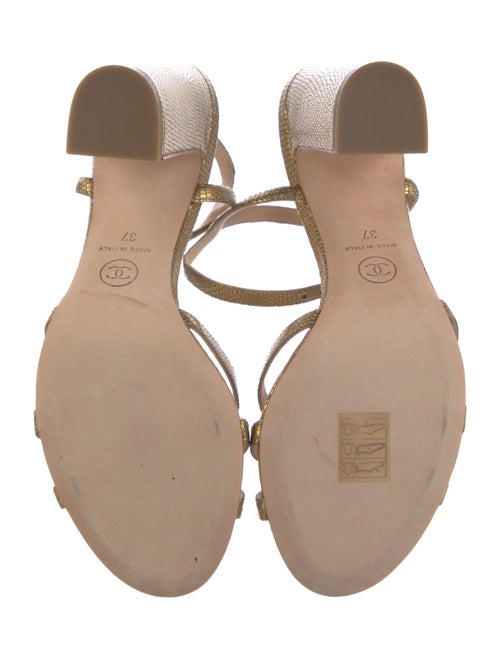 Chanel 2014 Interlocking CC Logo Sandals