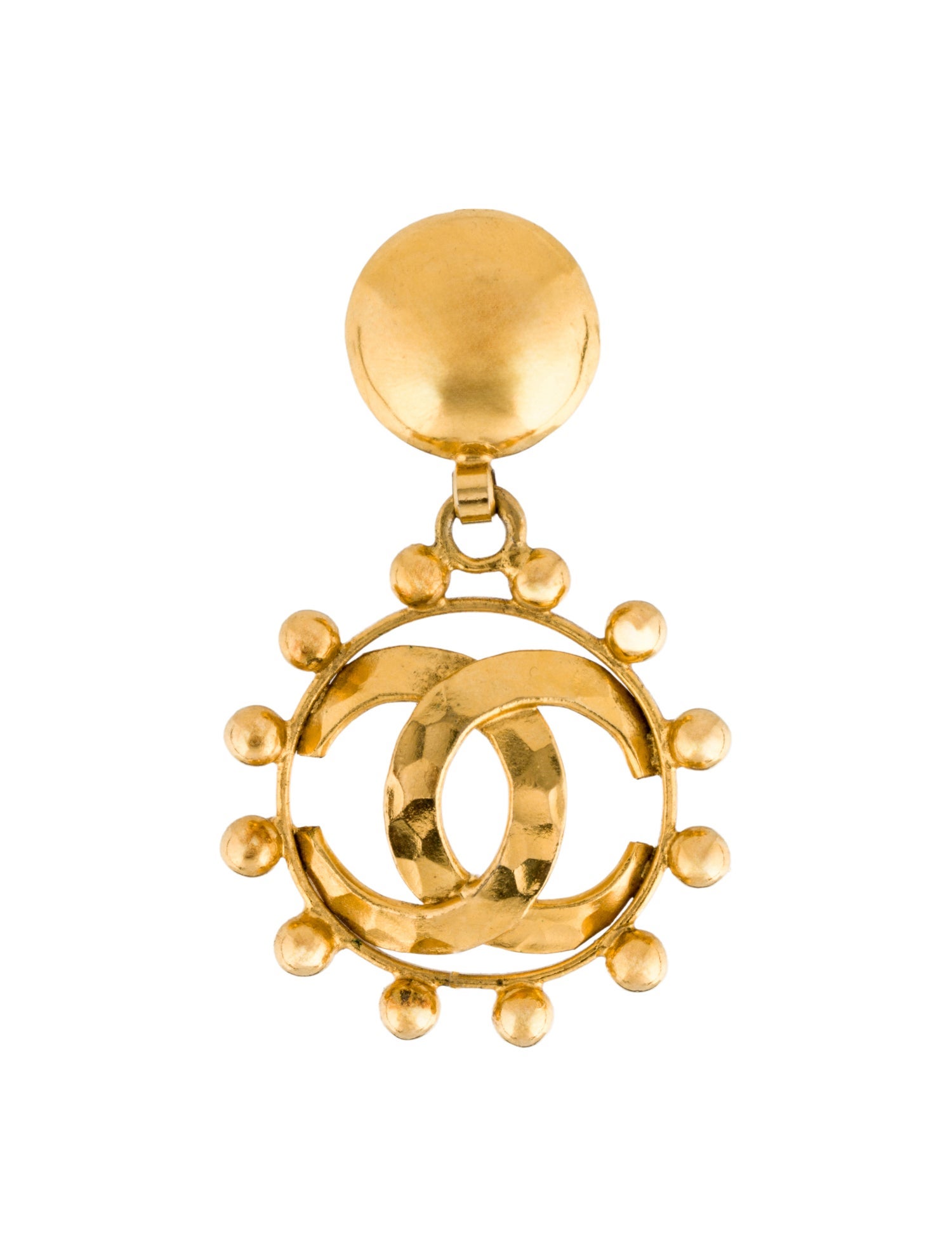 Chanel Vintage CC Drop Clip-On Single Earring