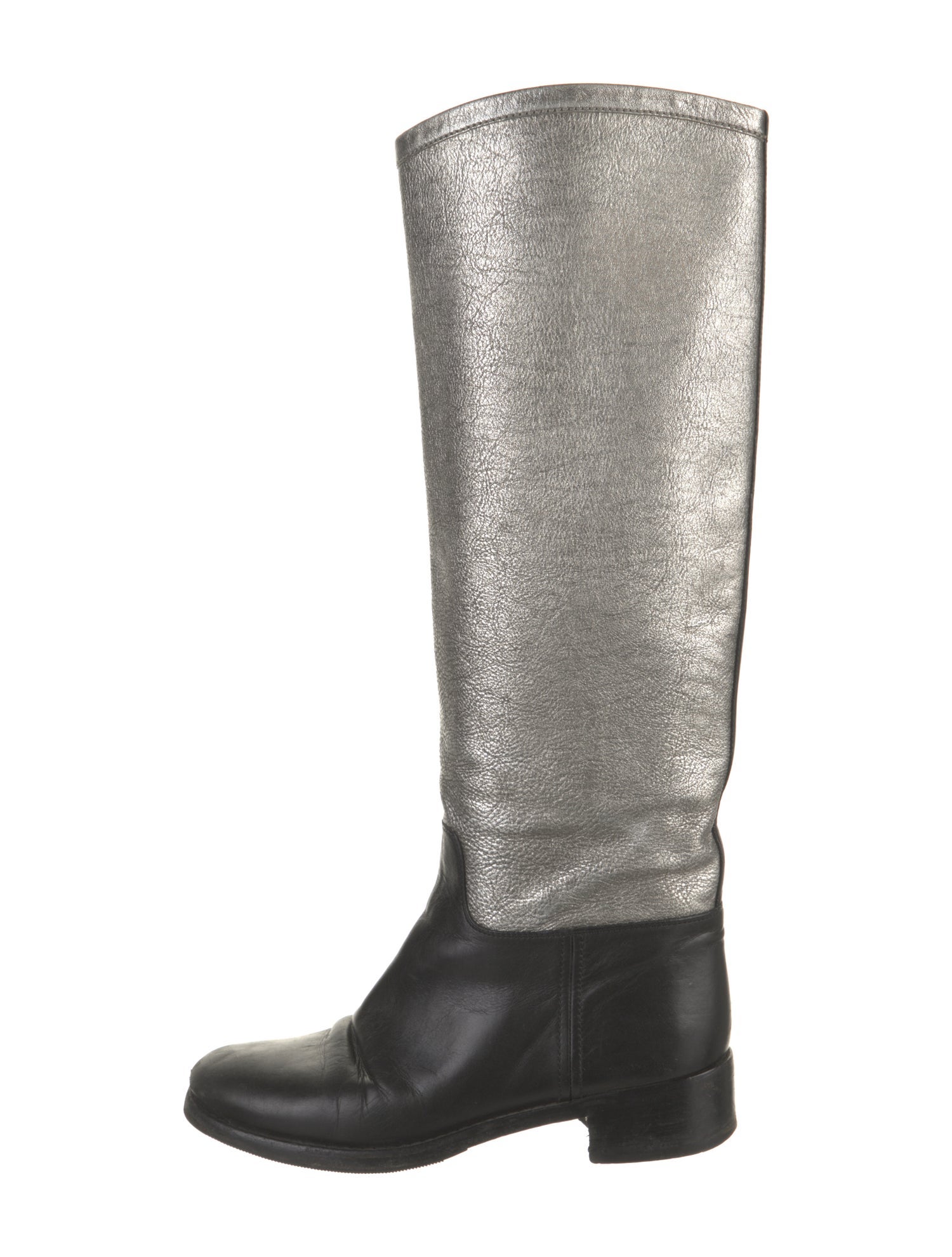 Chanel 2012 Interlocking CC Logo Riding Boots