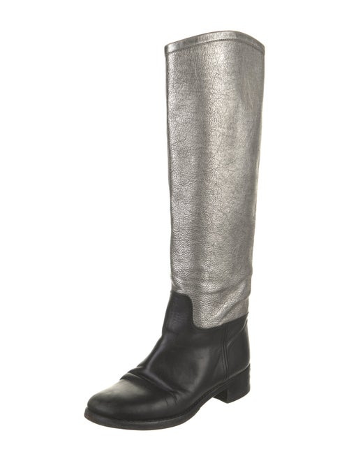 Chanel 2012 Interlocking CC Logo Riding Boots