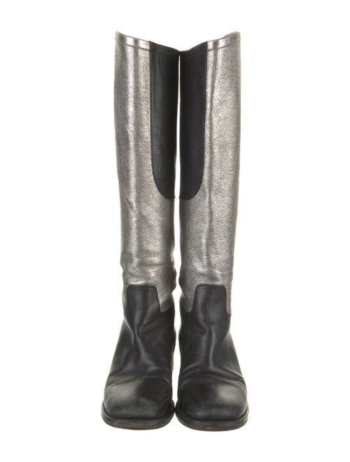 Chanel 2012 Interlocking CC Logo Riding Boots