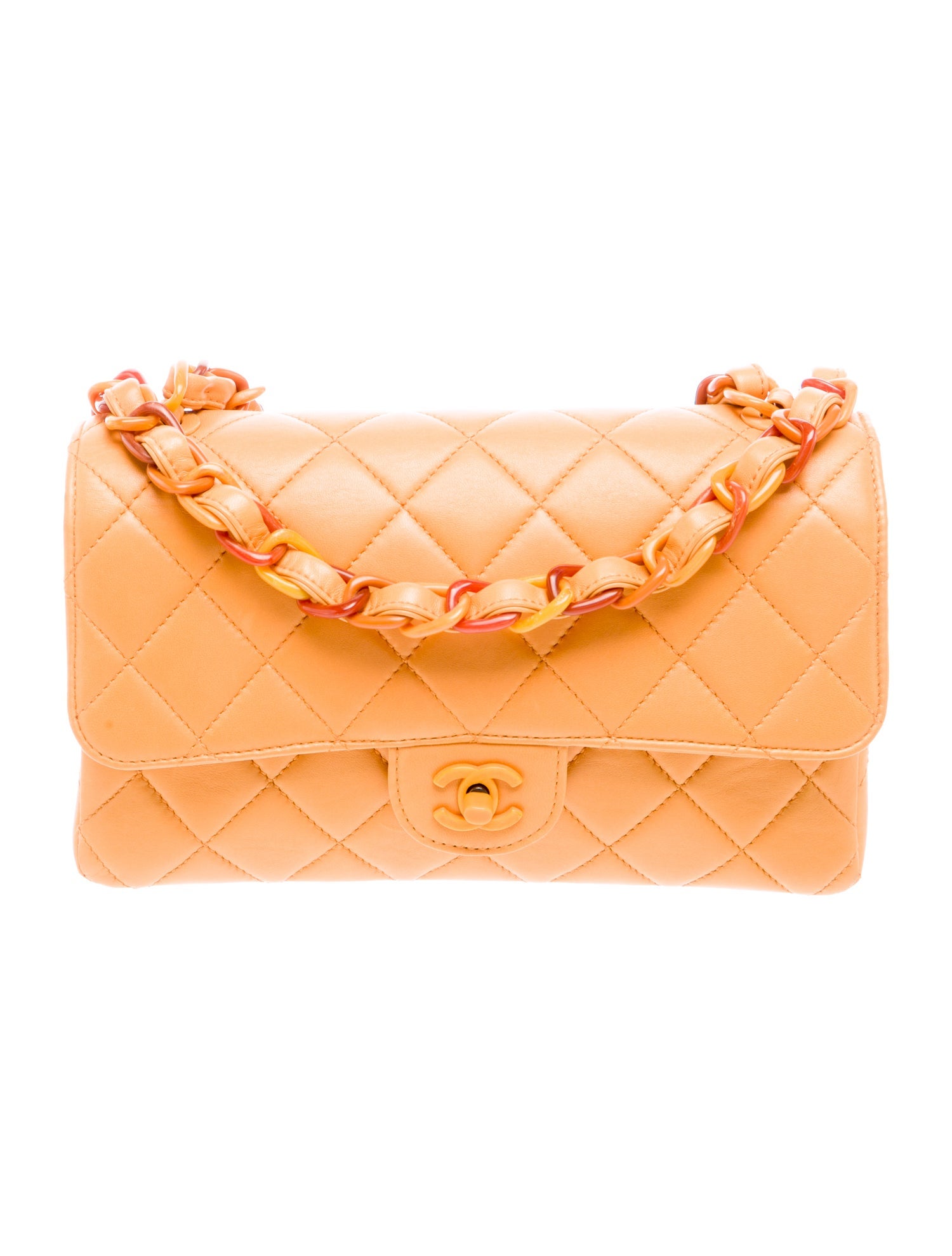 Chanel Medium Resin Chain Single Flap Bag