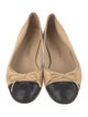 Chanel Interlocking CC Logo Leather Ballet Flats