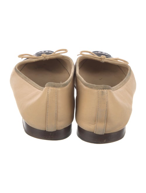 Chanel Interlocking CC Logo Leather Ballet Flats